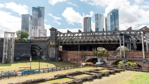 View of Castlefield Viaduct, Manchester